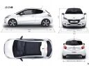 Dimensions Peugeot 208 050