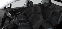 Intérieur Maille 3D Ekmet Mistral Bleu Peugeot 208