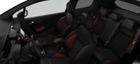 Intérieur Mi-cuir Club Nappa Maille Caro Noir Mistral Peugeot 208