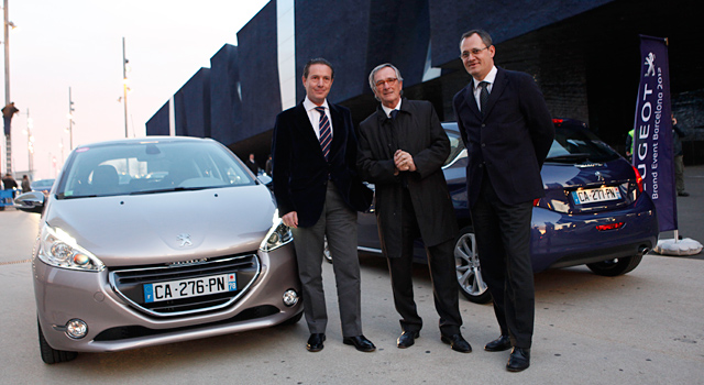 Présentation internationale de la Peugeot 208 à Barcelone, en Espagne