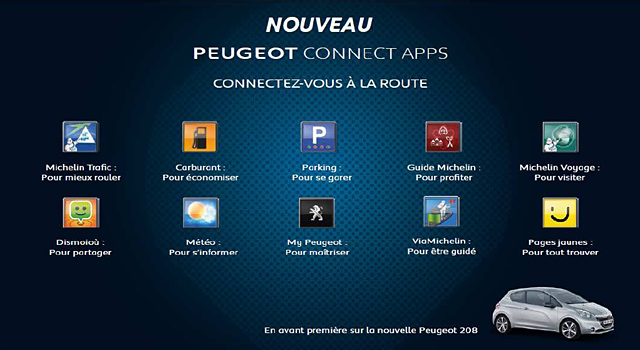 Lancement officiel de Peugeot Connect Apps pour la Peugeot 208