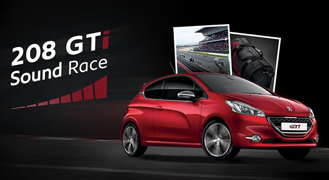 Jeu concours Peugeot 208 GTi Sound Race