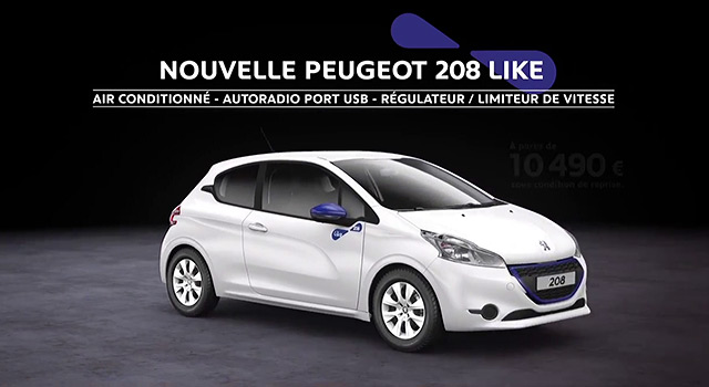 Publicité Peugeot 208 Like (2014)