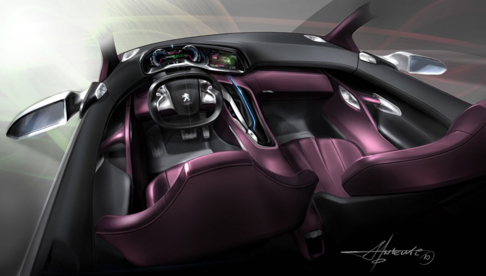 Sketch poste de conduite Concept Peugeot HR1 (2010) 041