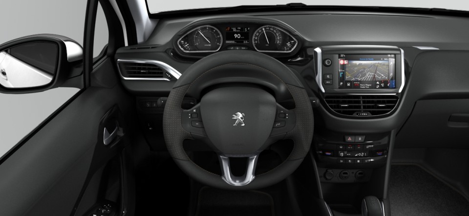 Tableau de bord Intérieur mi-TEP maille 3D Ekmet noir/gris Peugeot 208 Allure et Féline (3 portes) 