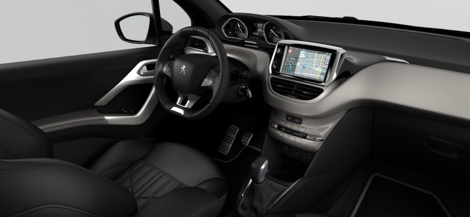 Intérieur Cuir Club Nappa Asphalt Noir Mistral Peugeot 208 XY (3 portes) 