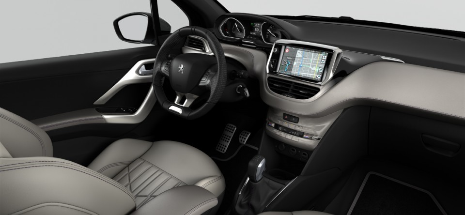 Intérieur Cuir Club Nappa Sterling Silver Peugeot 208 XY (3 portes) 