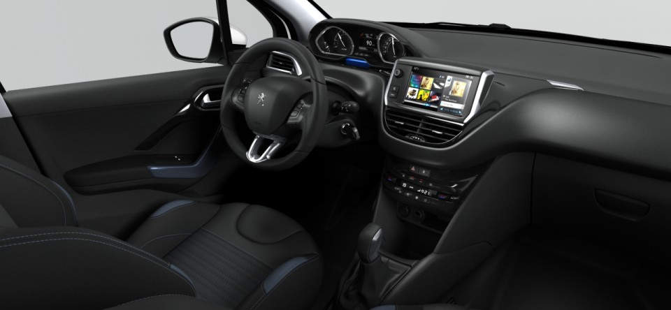 Intérieur maille 3D Ekmet Mistral bleu Peugeot 208 Allure (5 portes) 