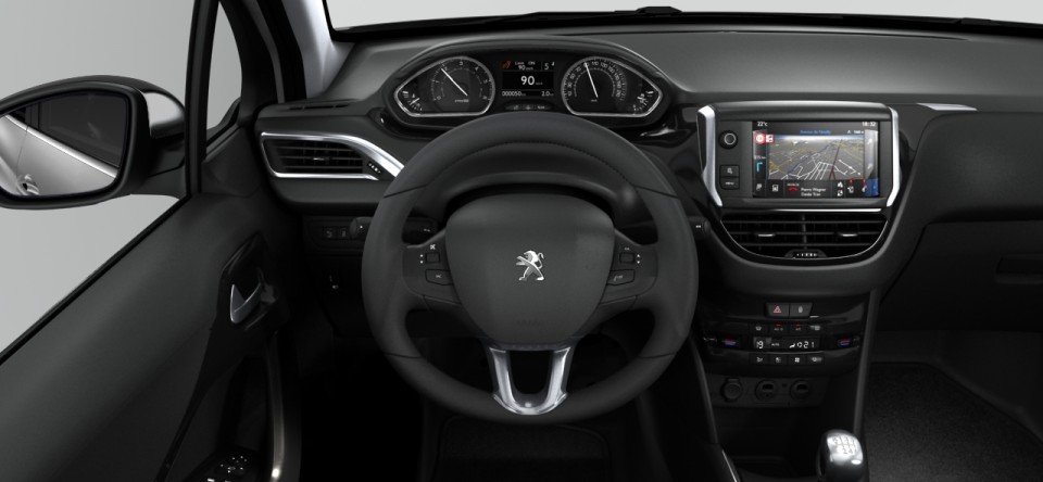 Tableau de bord Intérieur mi-cuir Chaine et Trame Mario Mistral Peugeot 208 Féline (5 portes) 