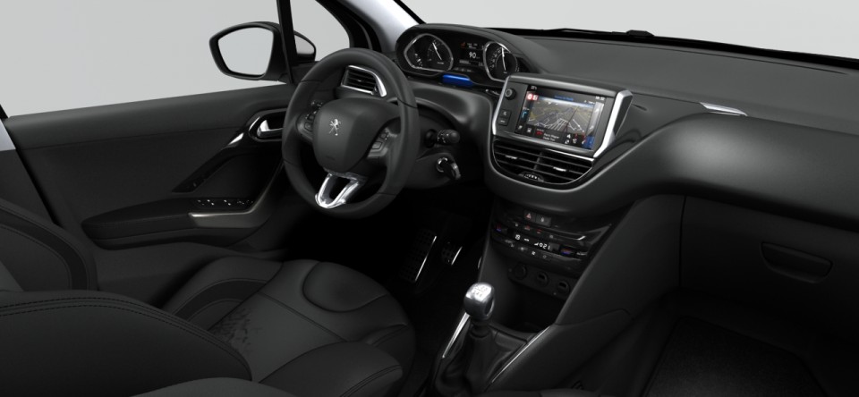 Intérieur mi-cuir Chaine et Trame Mario Mistral Peugeot 208 Féline (5 portes) 