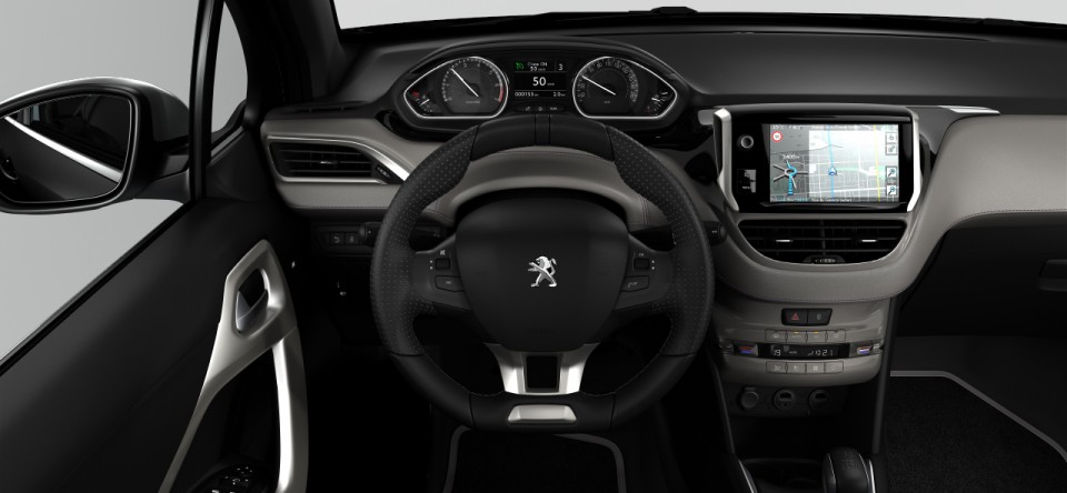 Tableau de bord Intérieur Mi-cuir Club Nappa/Alcantara Loze Noir Mistral Peugeot 208 XY (3 portes) 