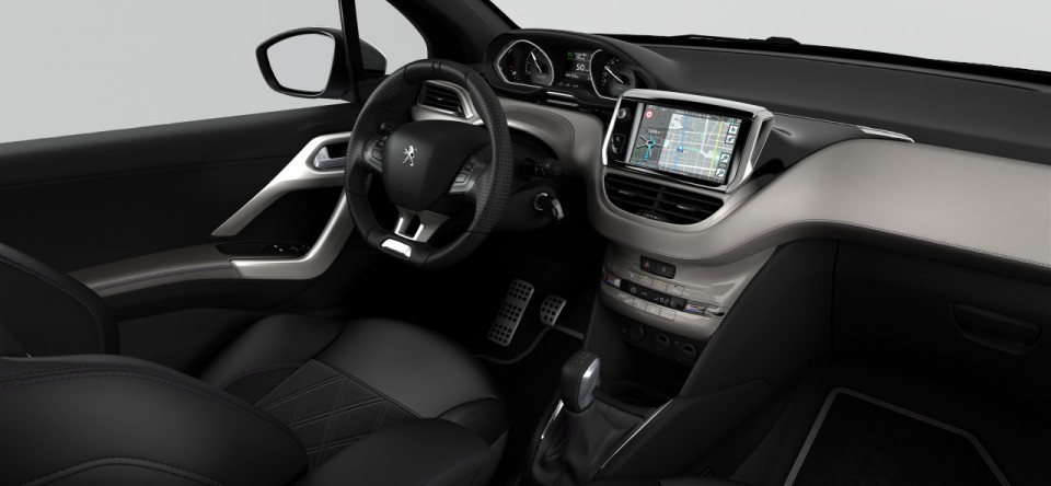 Intérieur Mi-cuir Club Nappa/Alcantara Loze Noir Mistral Peugeot 208 XY (3 portes) 