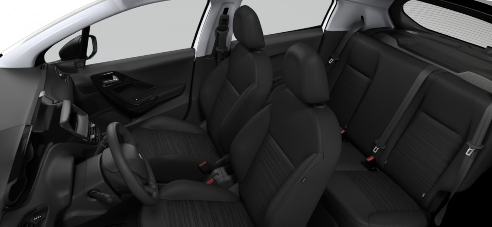 Sièges Intérieur tissu Etnical noir Mistral Peugeot 208 Access (3 et 5 portes) 