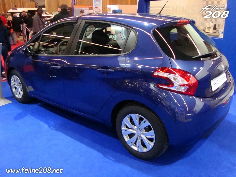 3/4 arrière Peugeot 208 Gendarmerie Bleu Virtuel 1.4 HDi 68 - Mondial de Paris 2012 - 9-003