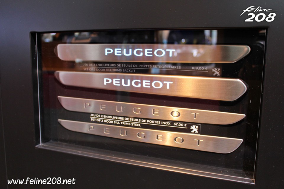 Seuils de porte aluminium et rétro-éclairés Peugeot 208 - Mondial de Paris 2012 - 3-015