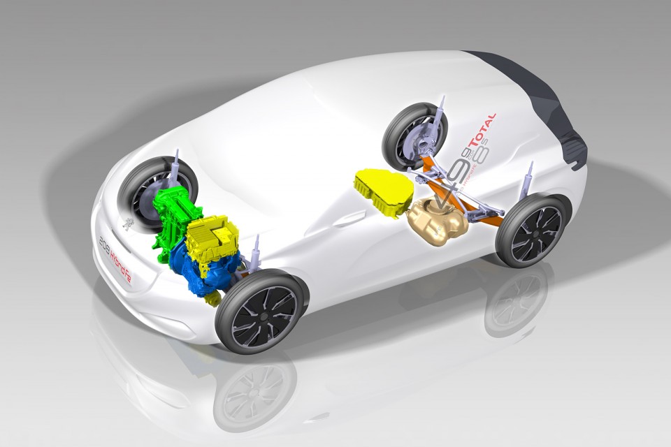 Chaîne de traction hybride Peugeot 208 HYbrid FE - 2-001