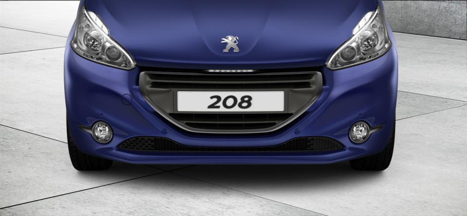 Face avant Peugeot 208 Intuitive Bleu Virtuel France (2012) - 002