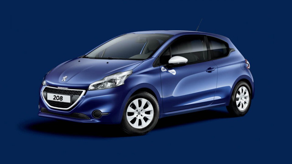 Photo officielle Peugeot 208 Like Bleu Virtuel (2014)