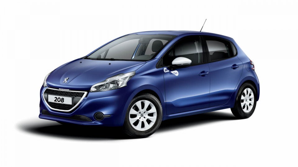 Photo officielle Peugeot 208 Like Bleu Virtuel (2014)