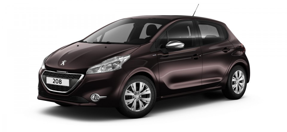 3/4 avant Peugeot 208 Urban Soul Rouge Noir - France (2013) - 001