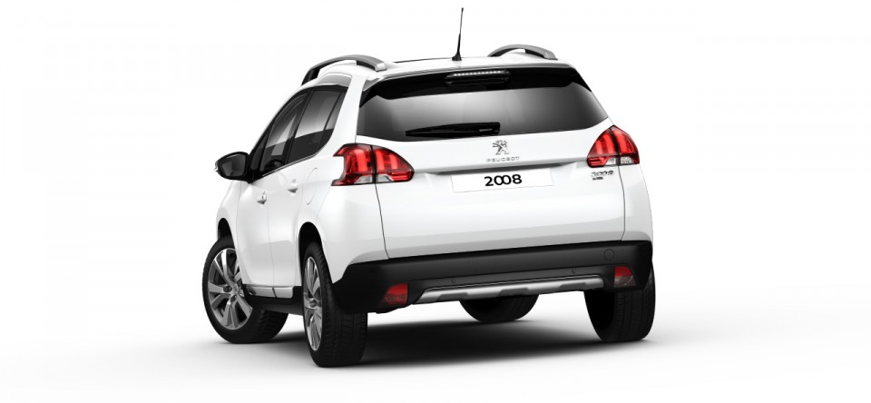 Vue arrière Peugeot 2008 Blanc Banquise 04