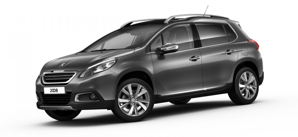 3/4 avant Peugeot 2008 Gris Platinum 02