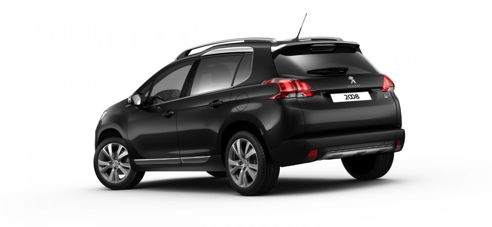 3/4 arrière Peugeot 2008 Noir Perla Nera 03