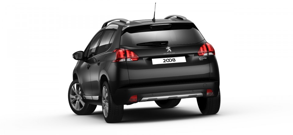 Vue arrière Peugeot 2008 Noir Perla Nera 04