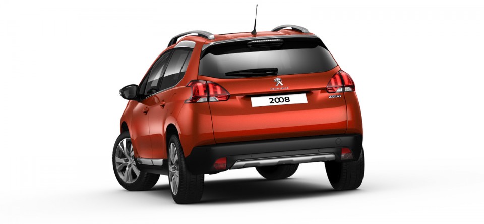 Vue arrière Peugeot 2008 Orange Tourmaline 04