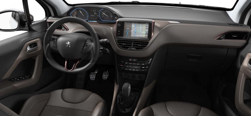 Tableau de bord Intérieur mi-TEP / Alcantara Brundy - Peugeot 2008