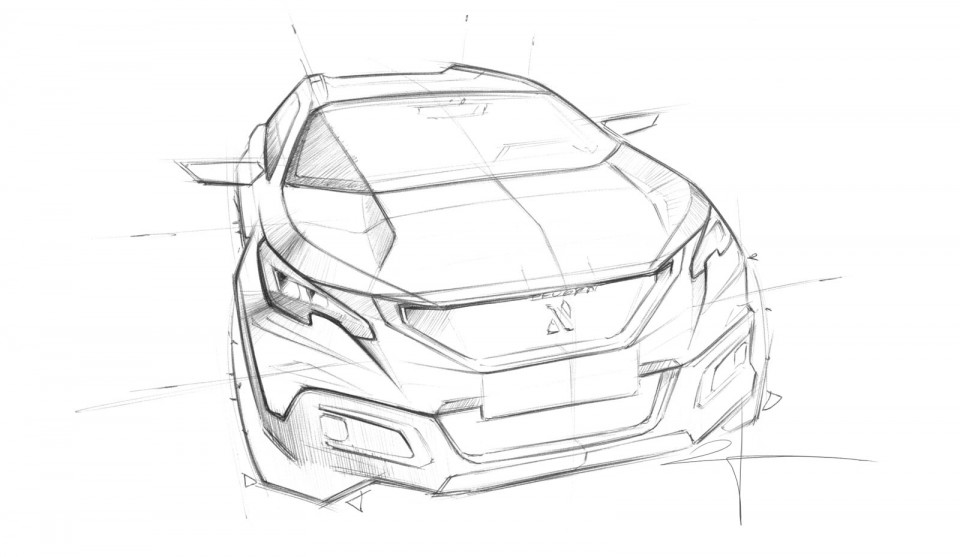 Croquis officiel Peugeot 2008 restylée (2016)