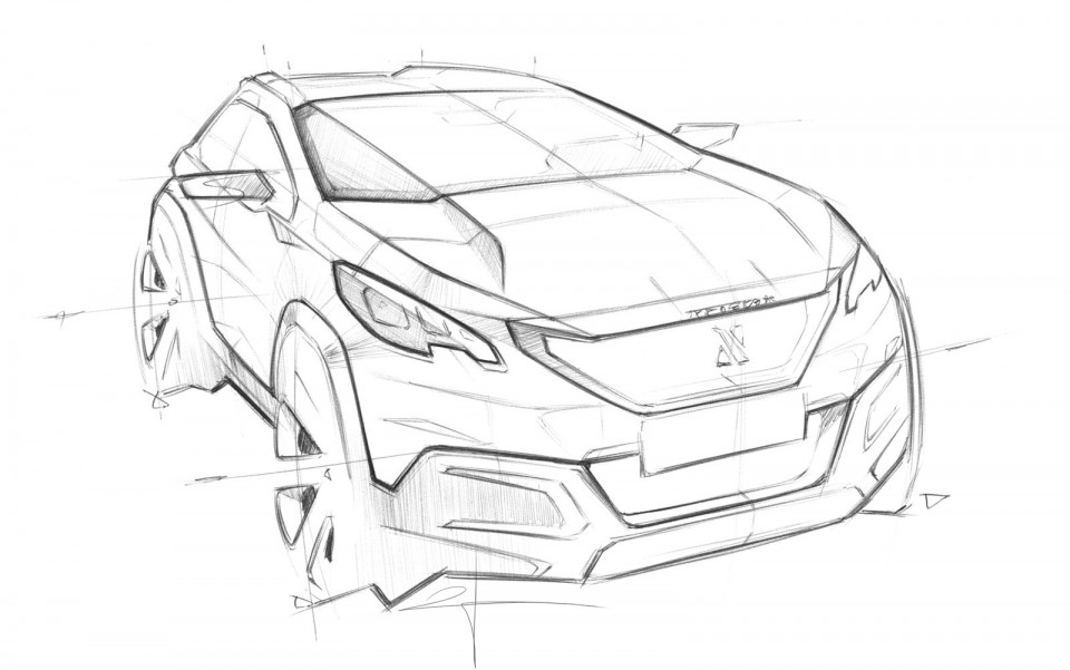 Croquis officiel Peugeot 2008 restylée (2016)