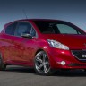 3/4 avant Peugeot 208 GTi Rouge Rubi, version AU (RHD) - 1-002