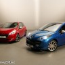 La Peugeot 208 GTi Rouge Rubi face à la Peugeot 207 RC Bleu Récife - 003