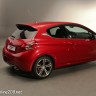 3/4 arrière Peugeot 208 GTi Rouge Rubi - 022