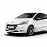 3/4 avant Peugeot 208 GTi Blanc Banquise 01