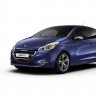 3/4 avant Peugeot 208 GTi Bleu Virtuel 01