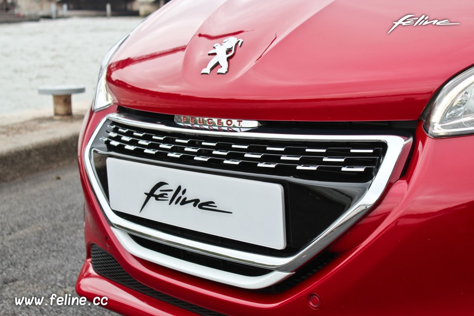 Photo calandre avant Peugeot 208 GTi Rouge Rubi 1.6 THP 200 ch