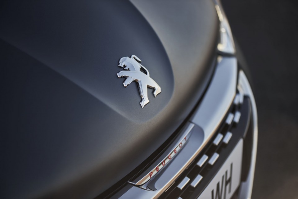 Photo emblème Lion Peugeot 208 GTi restylée Ice Silver (2015)