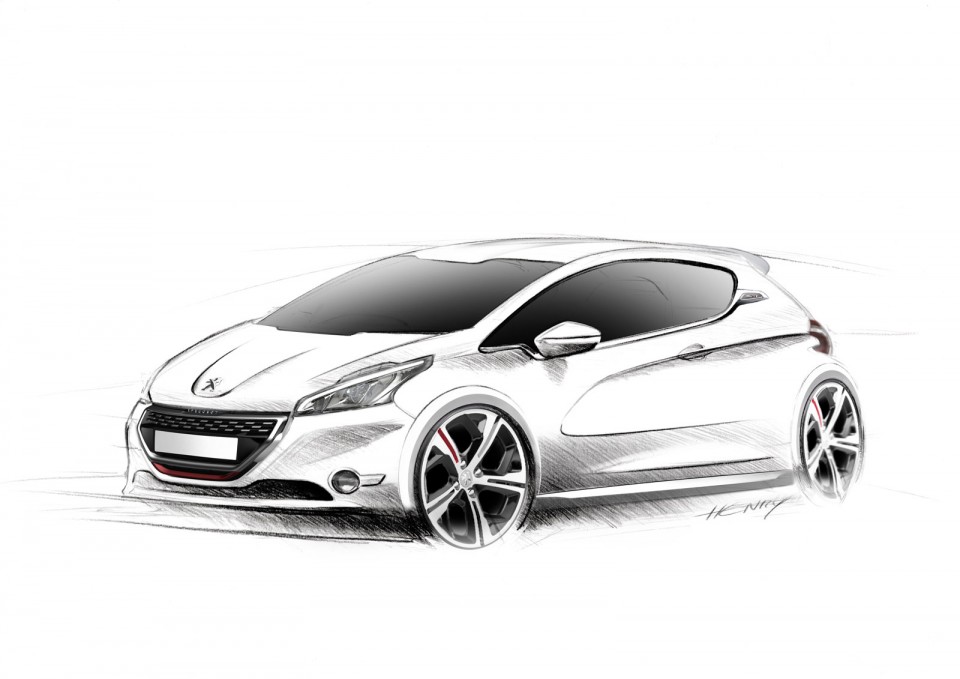 Croquis Peugeot 208 GTi - Photo officielle - 1-038