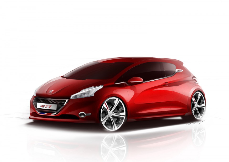 Sketch Peugeot 208 GTi - Photo officielle - 1-042