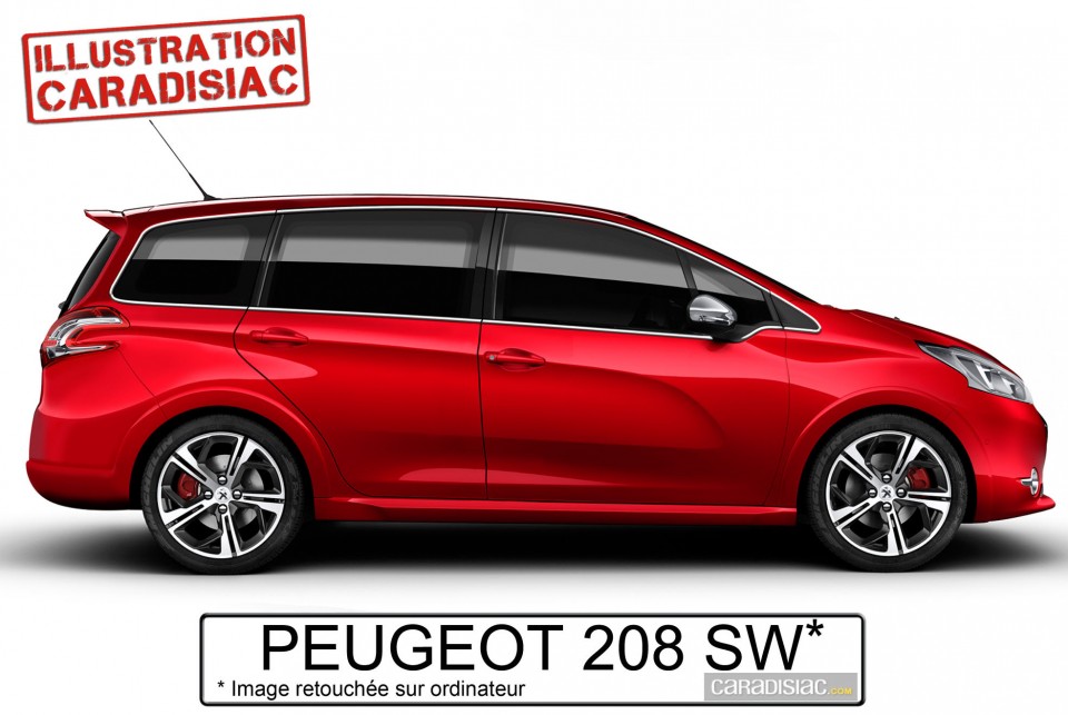 Photo montage Peugeot 208 SW GTi Rouge