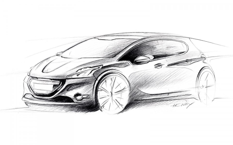 Design Sketch Peugeot 208 001