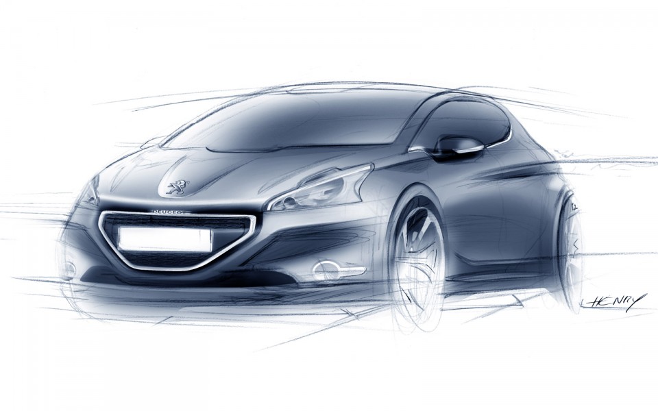 Design Sketch Peugeot 208 002