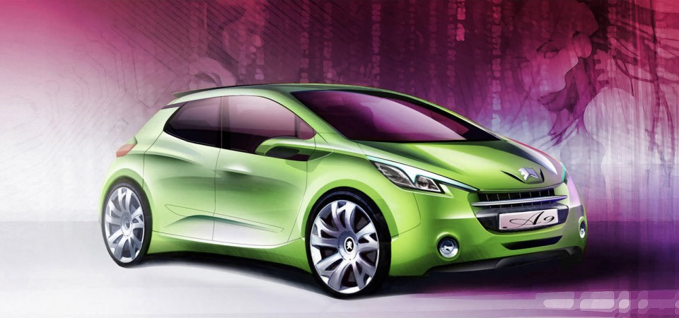 Design Sketch Peugeot 208 011