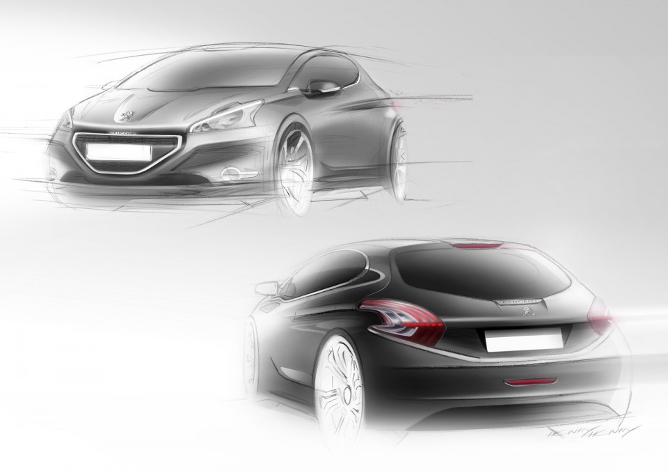 Design Sketch Peugeot 208 017