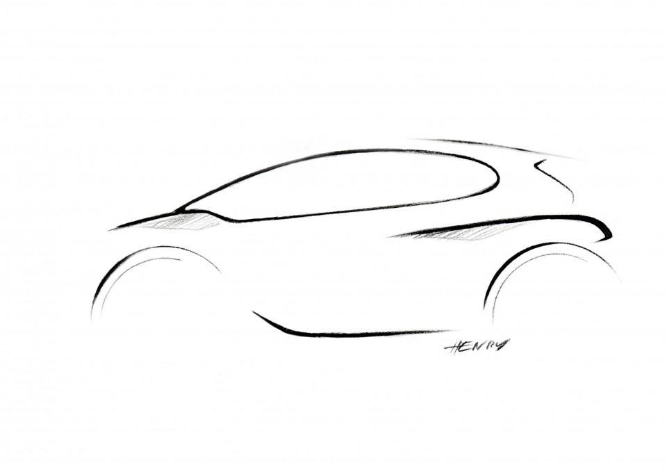 Esquisse profil Design Sketch Peugeot 208 022