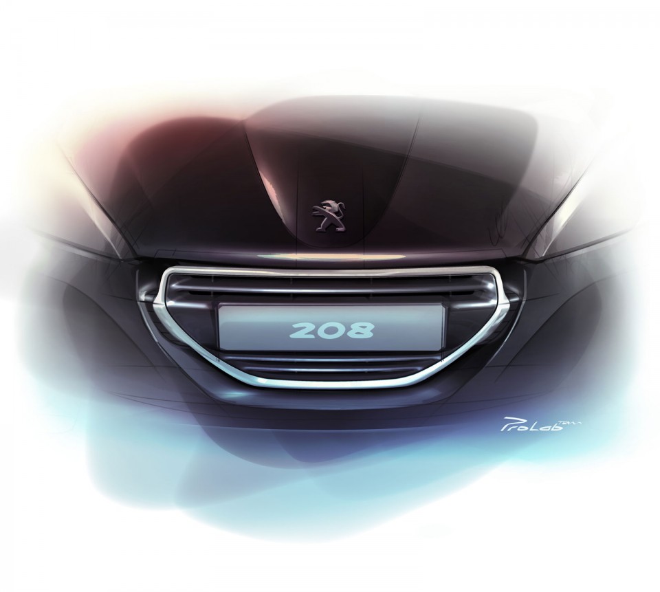 Face avant Design Sketch Peugeot 208 025