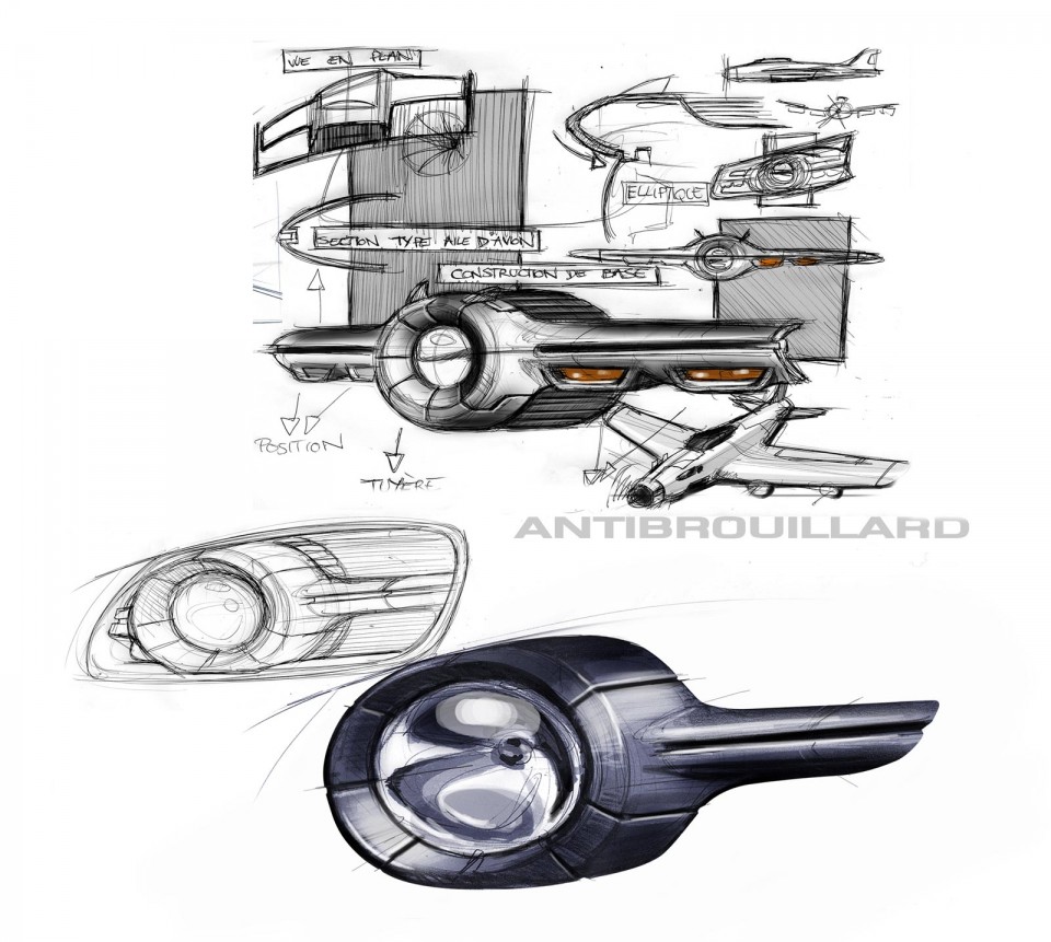 Anti-brouillard Design Sketch Peugeot 208 031