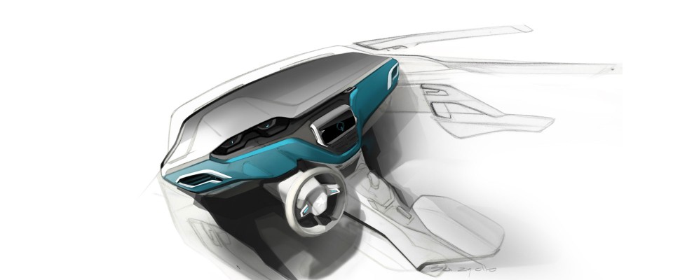 Intérieur Design Sketch Peugeot 208 033